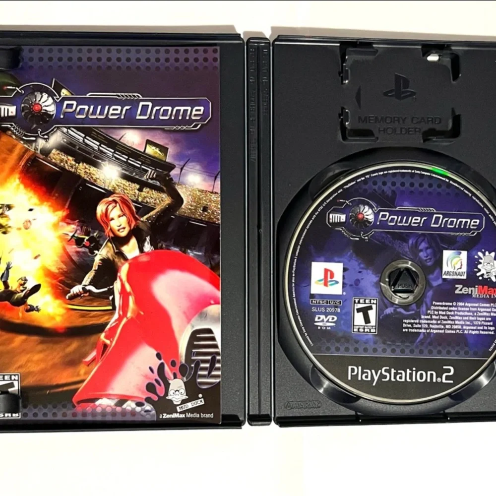 Powerdrome (Sony PlayStation 2, 2004) Power Drome PS2 Complete CIB W/ Manual.